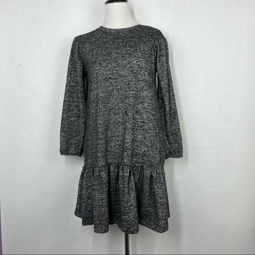 Zara Girls Gray Tunic Dress 3/4 long sleeve Size 10